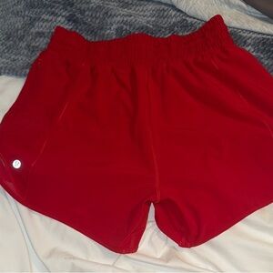Lululemon Athletica Red Athletic Shorts Lightweight Moisture-Wicking